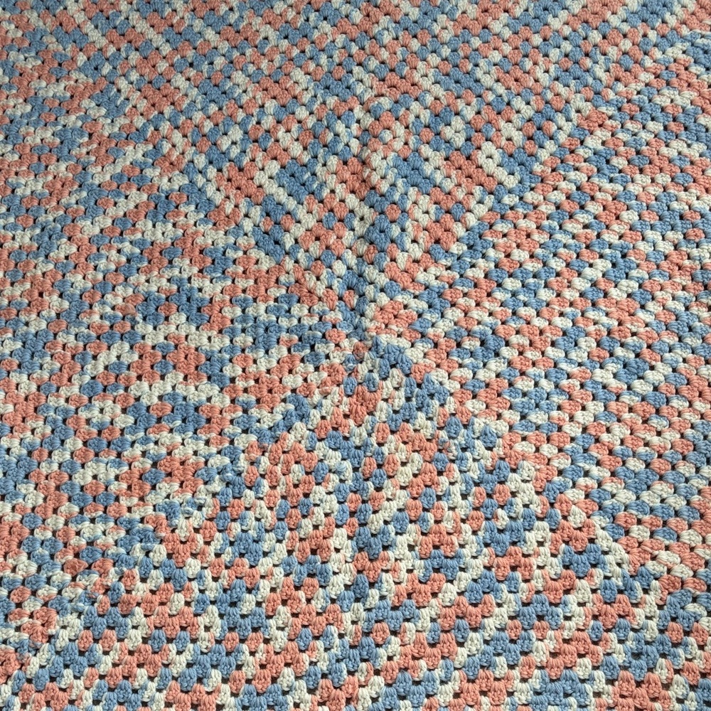 Handmade crochet baby blanket throw